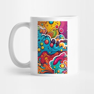 splash colors fabric pattern graphic illustration design by ironpalette Mug